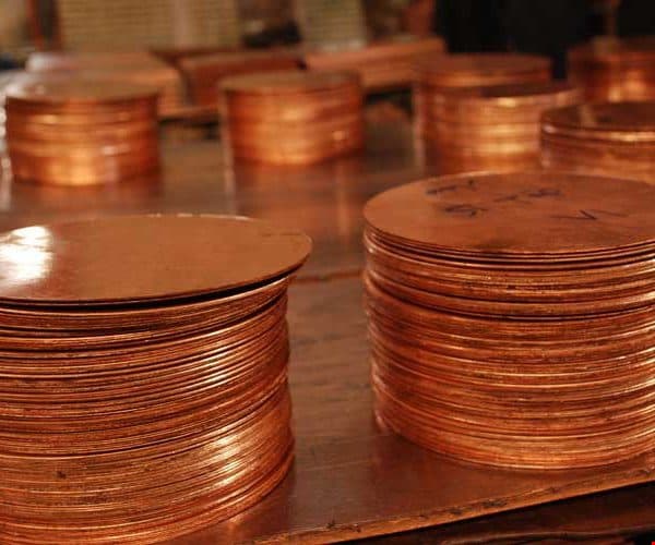 Production of copper dishes, copper pots, copper pans, copper sheets